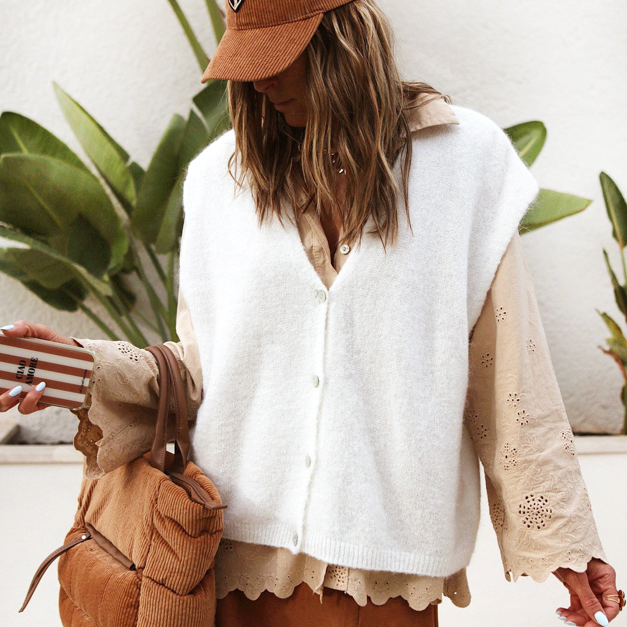 Gilet sans manches “Soft Mohair”