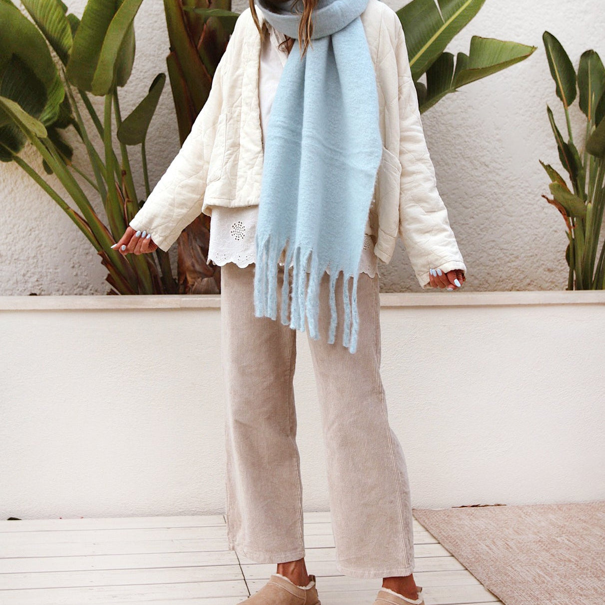 Pantalon velours “Ecru Cozy”