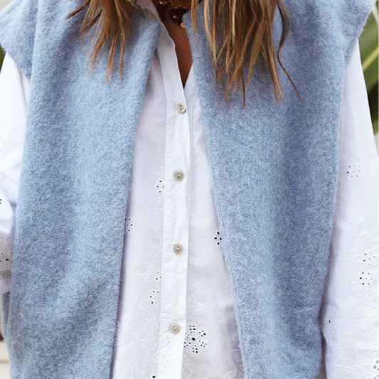 💙 Veste sans manches “Blue Cozy”