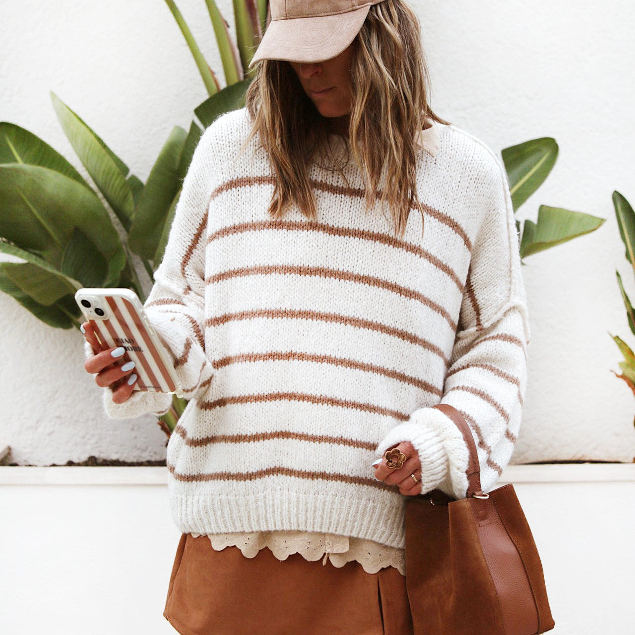 Jupe-short suédine “Camel Chic”