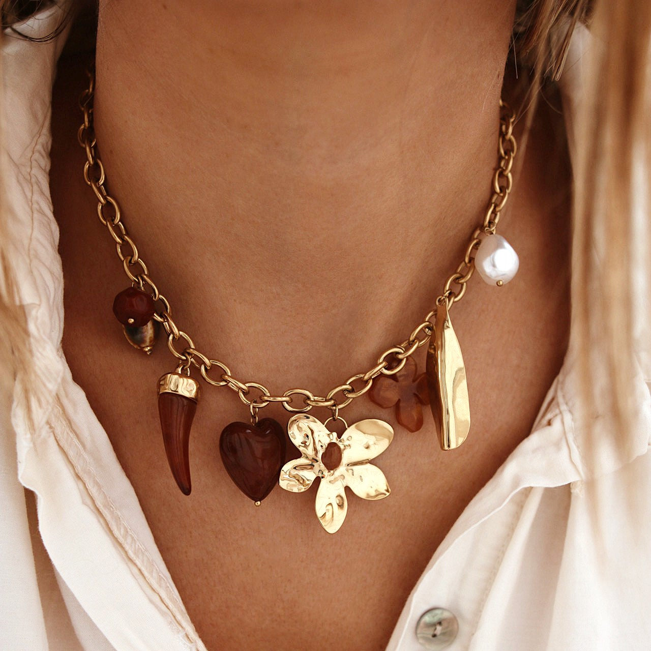 Collier Charm’s Élégance – Pendentifs Fantaisie ✨🌸