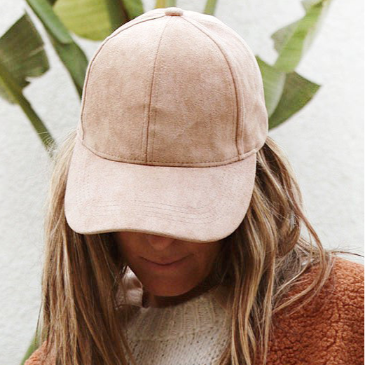 🧢 Casquette en Suédine – Beige Élégant