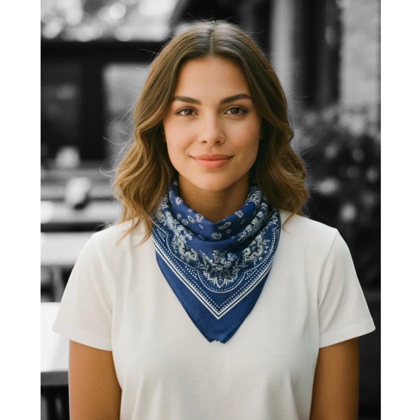 Paisley -Bleu marine