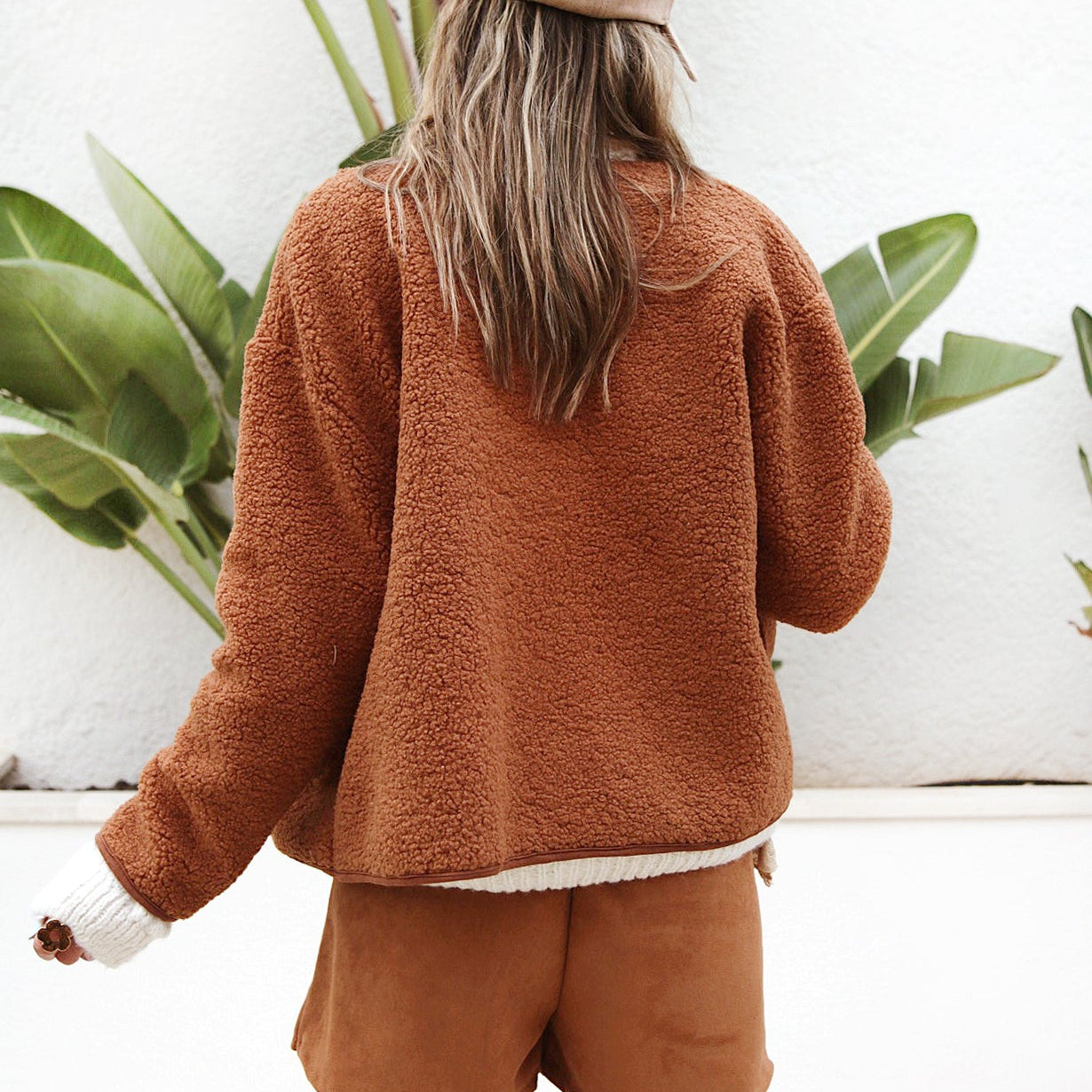 Veste teddy “Camel Douceur”